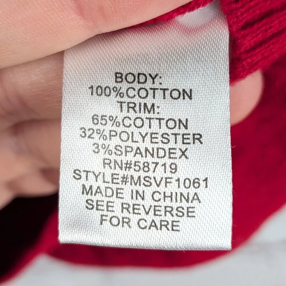 Notations Faux Collared Red Sweater - Small